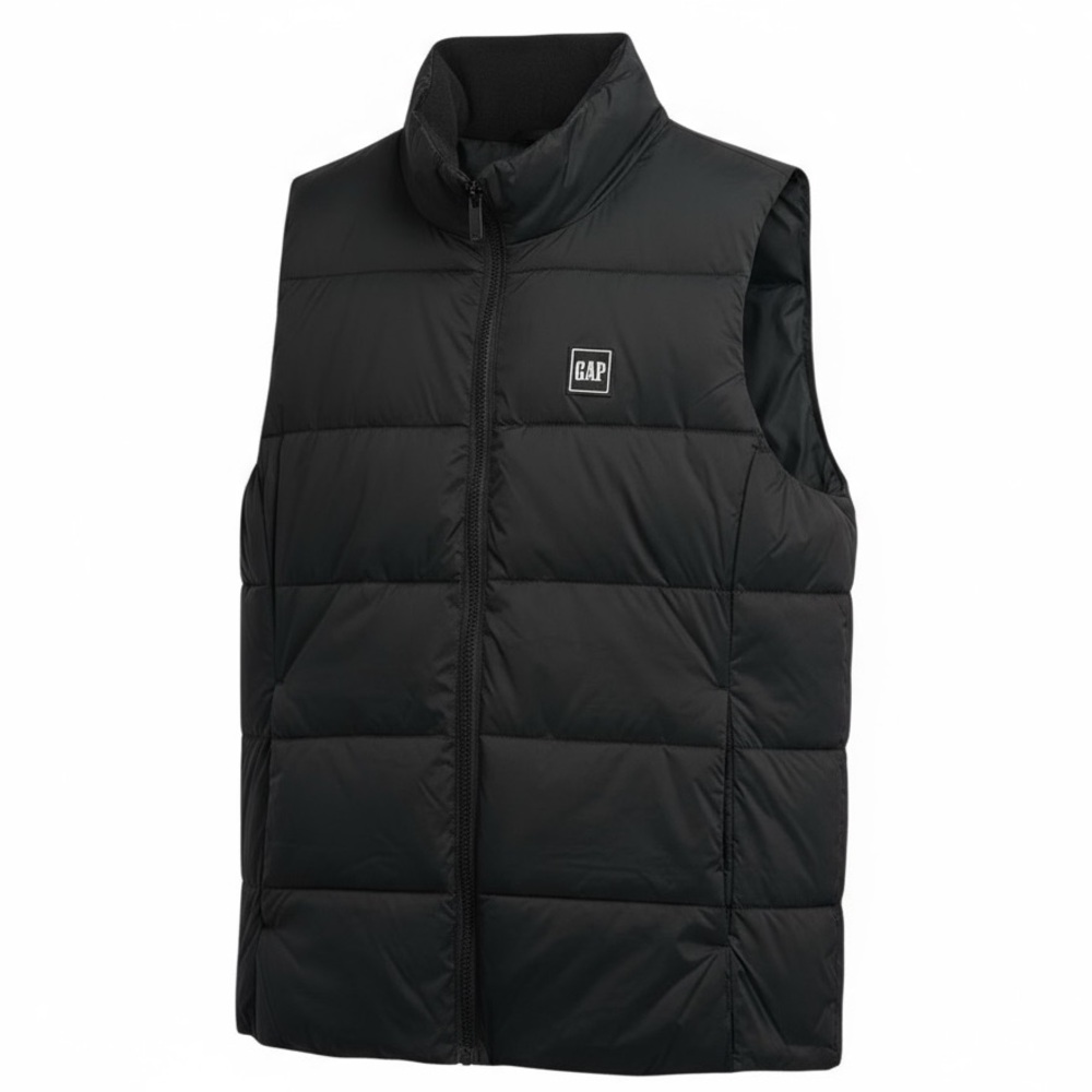 GAP ColdControl Black Puffer Vest Women’s L NWT Water Resistant - Picture 4 of 15